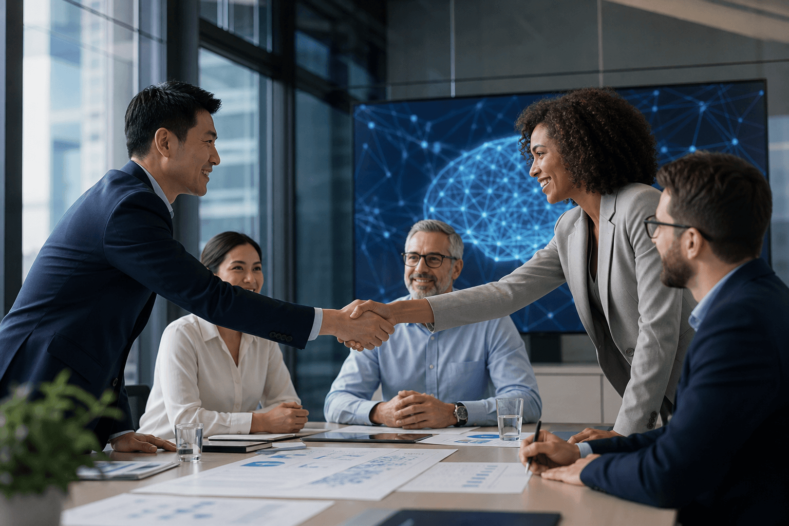 Partner organizations collaborating on a joint AI and innovation program